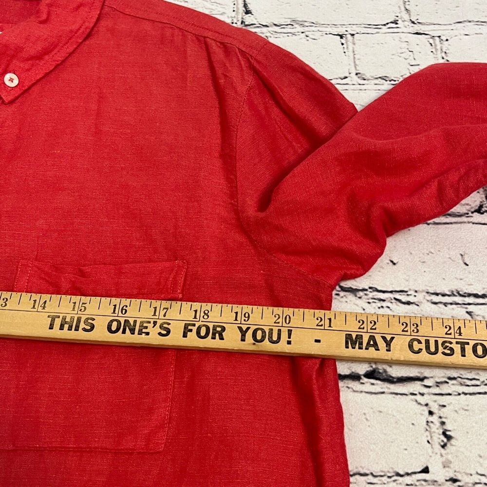 Maeve Red Button Down Shirt - Picture 8 of 11